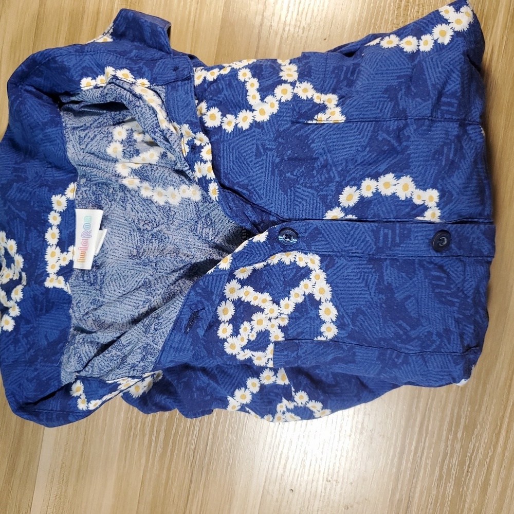 Blue peace sign Lularoe Amy 2XL